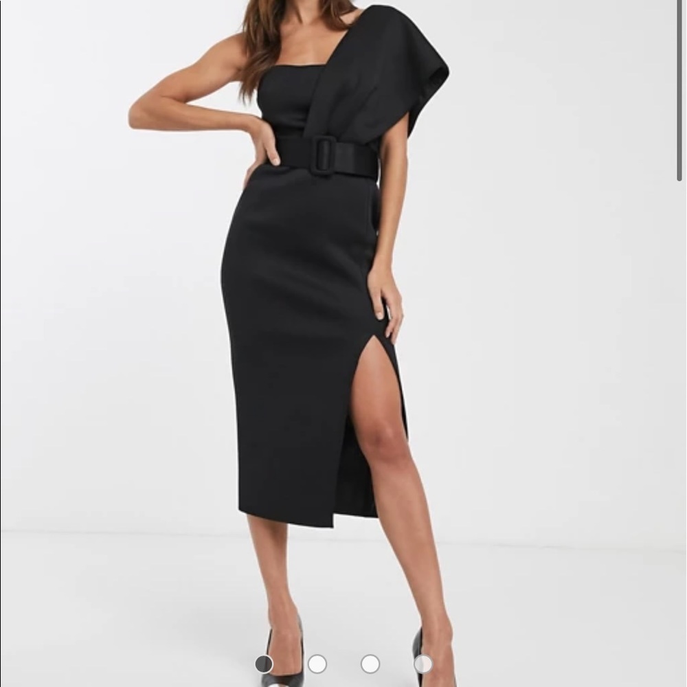 Black one shoulder dress size 8